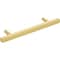 Jeffrey Alexander 96 mm Center-to-Center Brushed Gold Square Dominique Cabinet Bar Pull 845-96BG - alternate 2